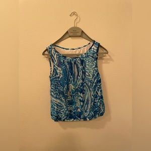 Banana Republic Blue and White Women's Top